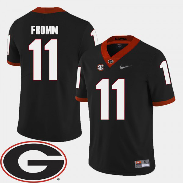 Men's #11 Jake Fromm Georgia Bulldogs College Football 2018 SEC Patch For Jersey - Black